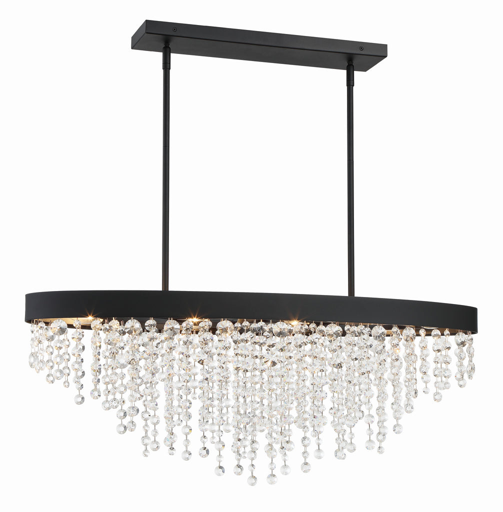 Crystorama Crystorama Winham 8 Light Black Forged Chandelier