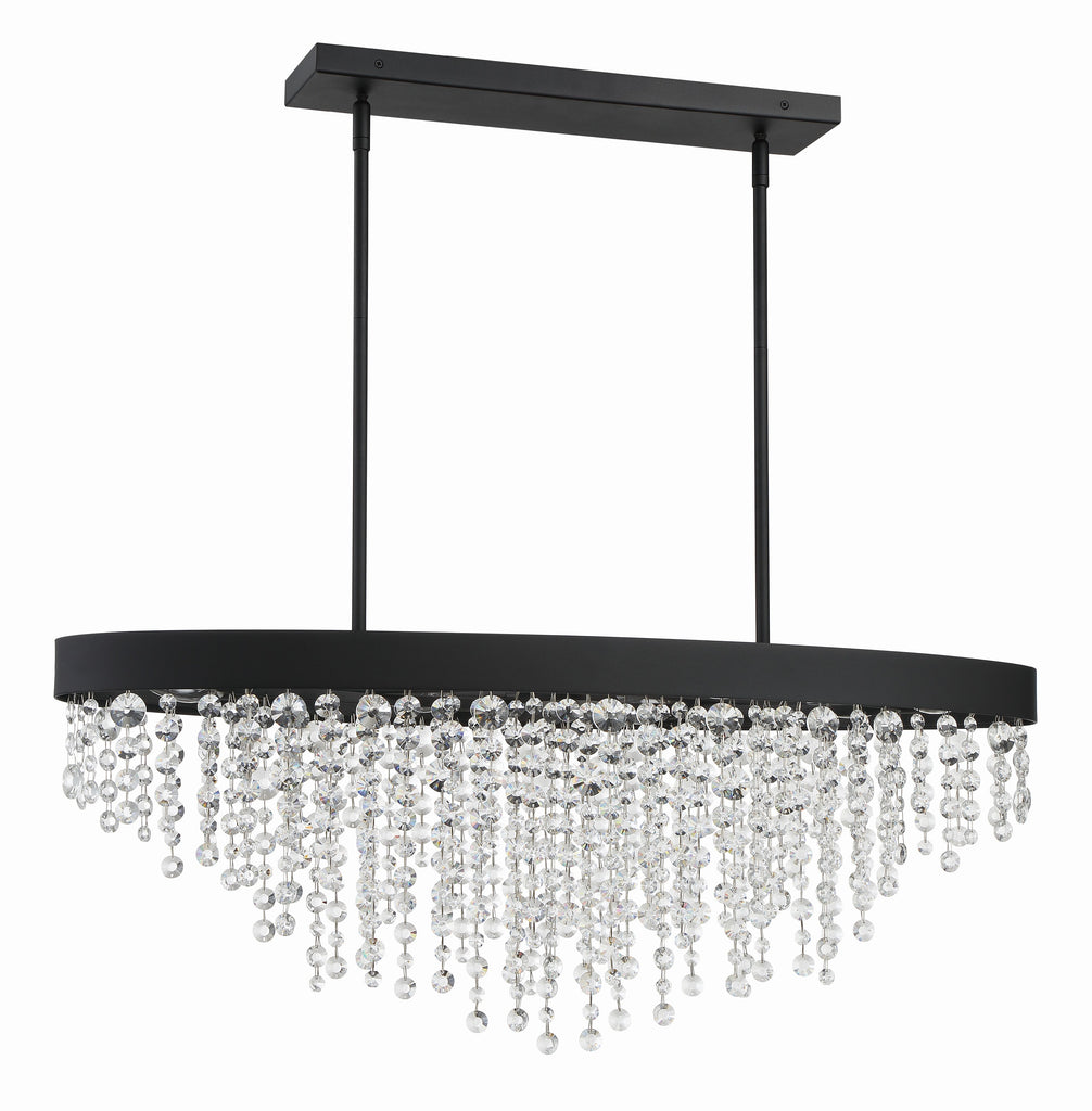 Crystorama Crystorama Winham 8 Light Black Forged Chandelier