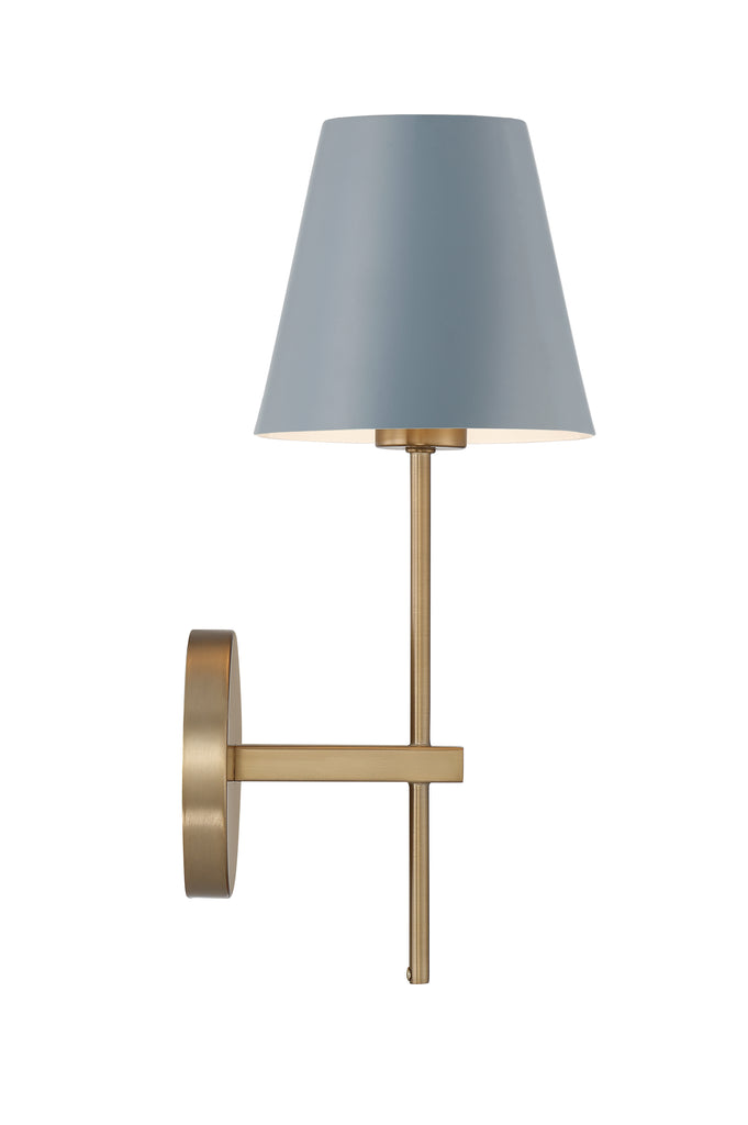Crystorama Crystorama Xavier 1 Light Vibrant Gold + Blue Sconce
