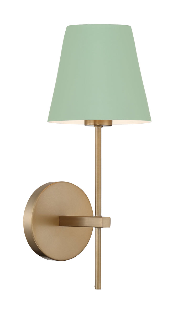 Crystorama Crystorama Xavier 1 Light Vibrant Gold + Green Sconce