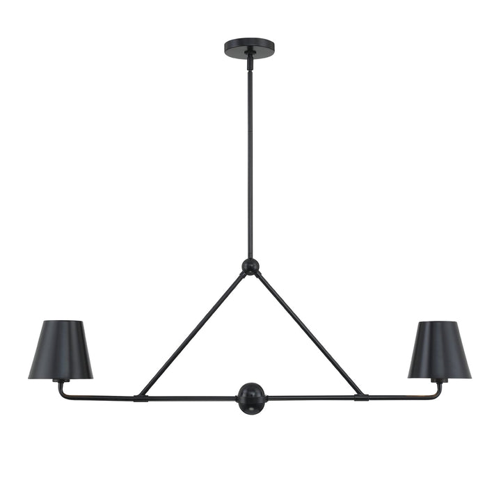 Crystorama Crystorama Xavier 2 Light Matte Black Chandelier