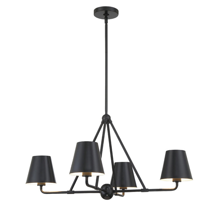 Crystorama Crystorama Xavier 4 Light Matte Black Chandelier