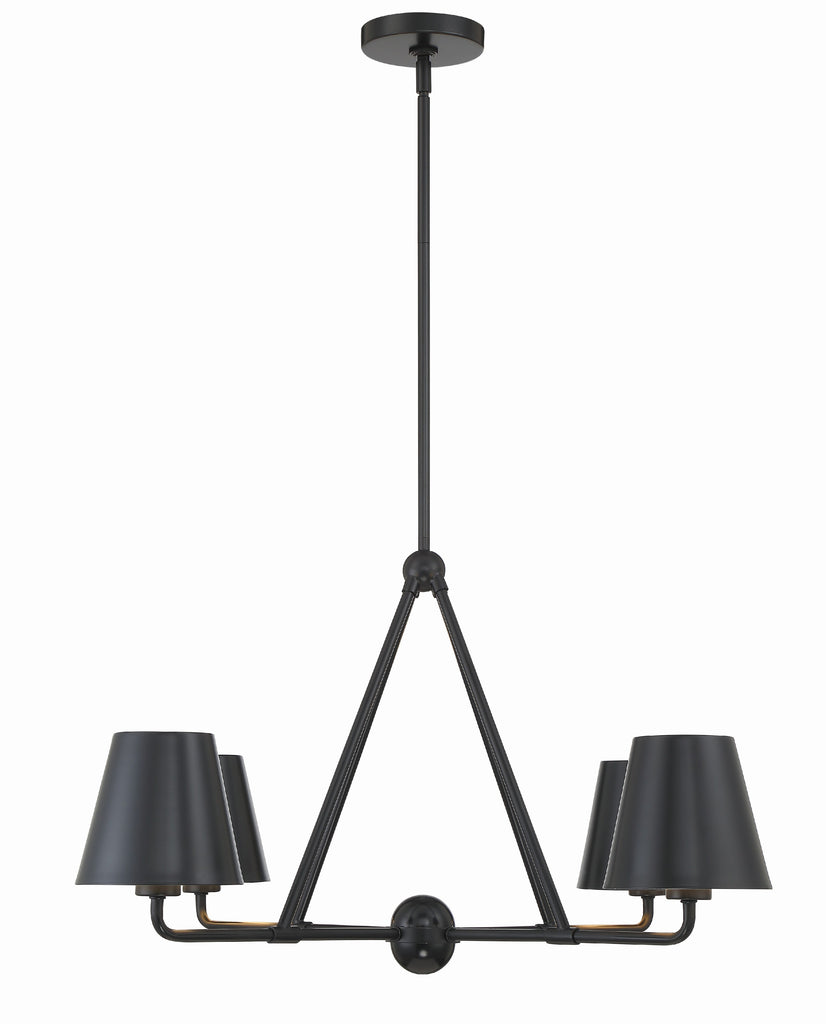 Crystorama Crystorama Xavier 4 Light Matte Black Chandelier