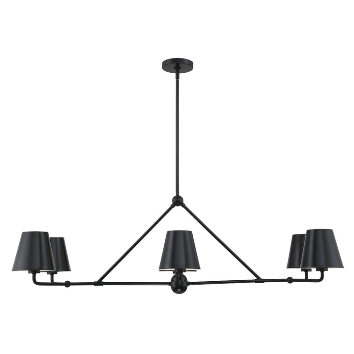 Crystorama Crystorama Xavier 6 Light Matte Black Chandelier