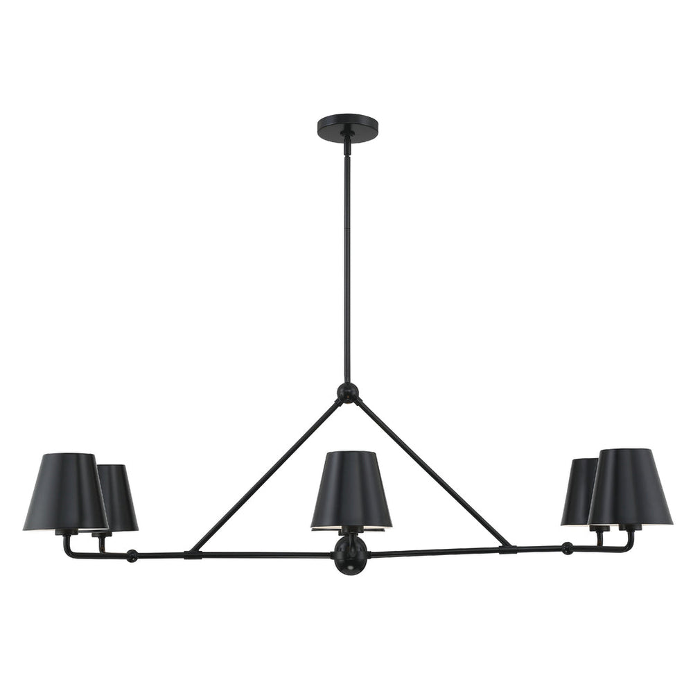Crystorama Crystorama Xavier 6 Light Matte Black Chandelier