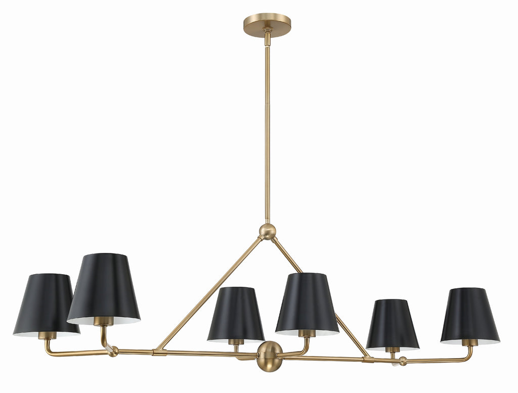 Crystorama Crystorama Xavier 6 Light Vibrant Gold Chandelier