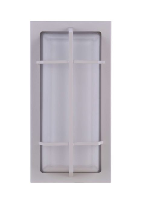 ##Antique Hardware## Outdoor Large Rectangular Bulkhead in Textured White