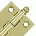 1 1/2 Inch x 1 1/2 Inch Solid Brass Cabinet Hinges (Unlacquered Brass Finish) DELTANA