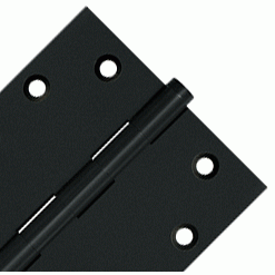 4 1/2 Inch X 4 1/2 Inch Solid Brass Square Hinge Interchangeable Finials (Paint Black Finish) DELTANA