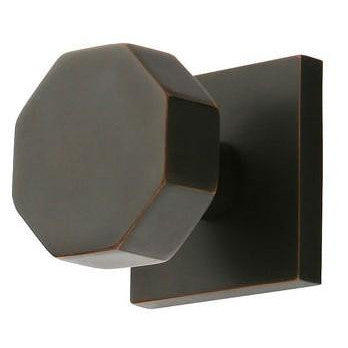 Emtek Solid Brass Octagon Door Knob Set With Square Rosette EMTEK