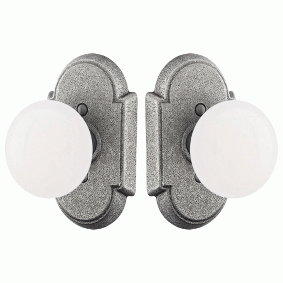 Emtek Solid Brass Ivory Madison Door Knob Set With Arched Rosette (Several Finish Options) EMTEK