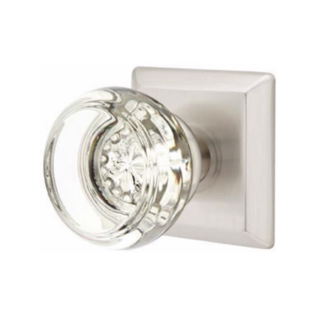 Emtek Georgetown Crystal Doorknob Set with Quincy Rosette EMTEK