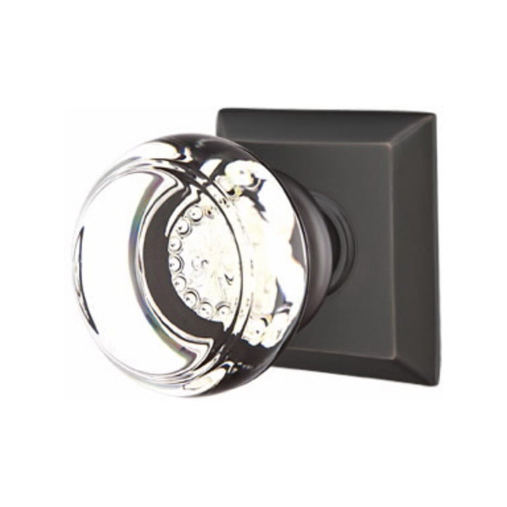 Emtek Georgetown Crystal Doorknob Set with Quincy Rosette EMTEK