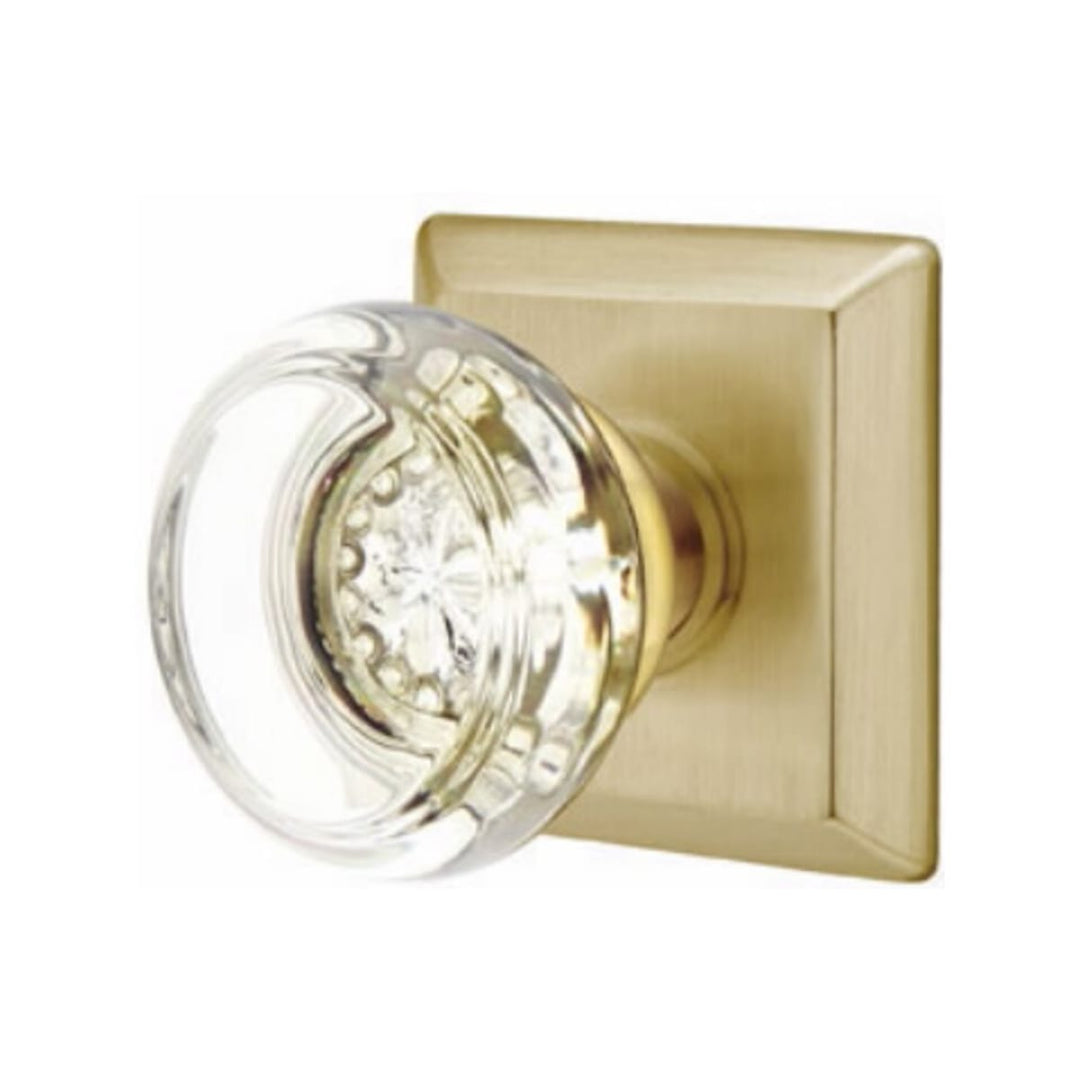 Emtek Georgetown Crystal Doorknob Set with Quincy Rosette EMTEK