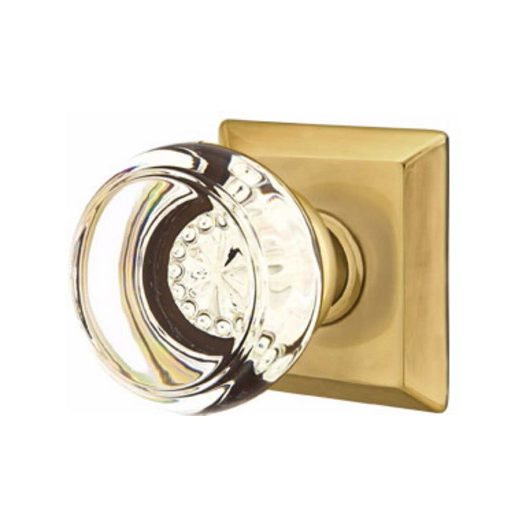 Emtek Georgetown Crystal Doorknob Set with Quincy Rosette EMTEK