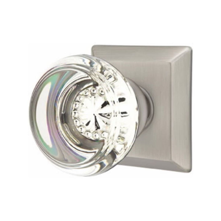 Emtek Georgetown Crystal Doorknob Set with Quincy Rosette EMTEK