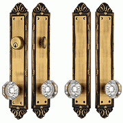 Ribbon & Reed Oval Double Door Deadbolt Entryway Set (Several Finishes Available)