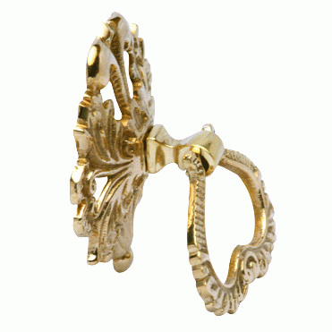 3 Inch Victorian Leaves Drop Ring Pull