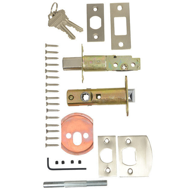 Traditional Oval Deadbolt Entryway Set (Satin Nickel) COPPER MOUNTAIN HARDWARE