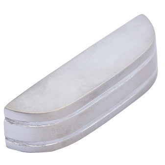 2 7/8 Inch Overall (2 1/2 Inch c-c) Solid Brass Art Deco Simple Cup Pull (Satin Nickel Finish) COPPER MOUNTAIN HARDWARE