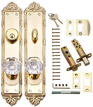 Ribbon & Reed Oval Deadbolt Entryway Set (Several Finishes Available) COPPER MOUNTAIN HARDWARE