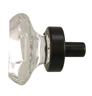 COPPER MOUNTAIN HARDWARE Crystal Clear Octagon Old Town Cabinet & Furniture Knob