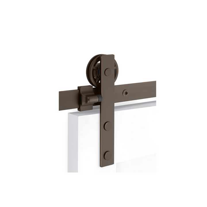 Modern Rectangular Face Mount Barn Door Hanger (Several Finishes Available) EMTEK