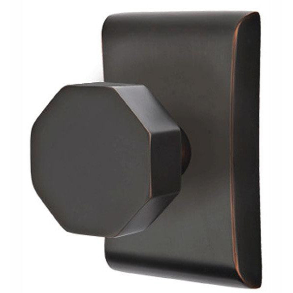 Emtek Solid Brass Octagon Door Knob Set With Neos Rosette (Several Finish Options) EMTEK