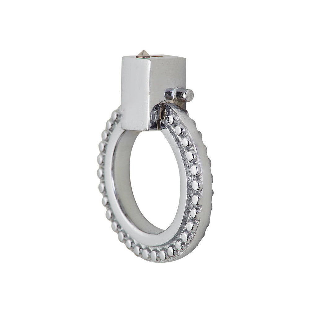 2 Inch Solid Brass Beaded Drawer Ring Pull