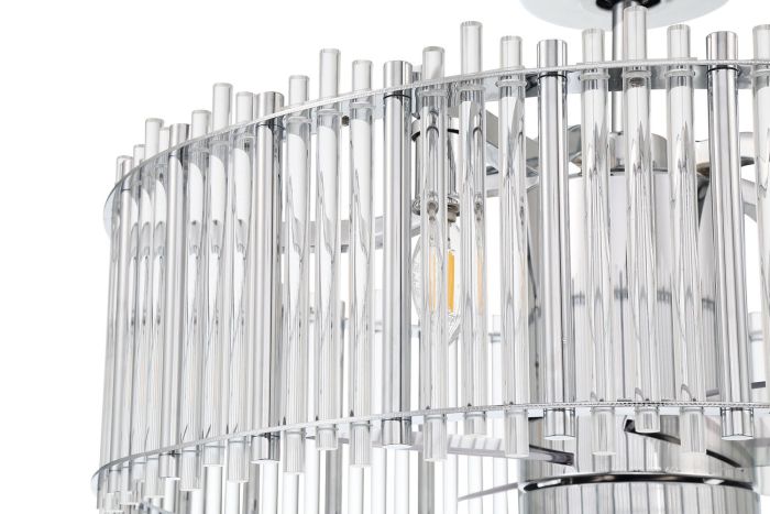 ##Antique Hardware## 24" Reveal in Chrome w/ Clear Acrylic Blades