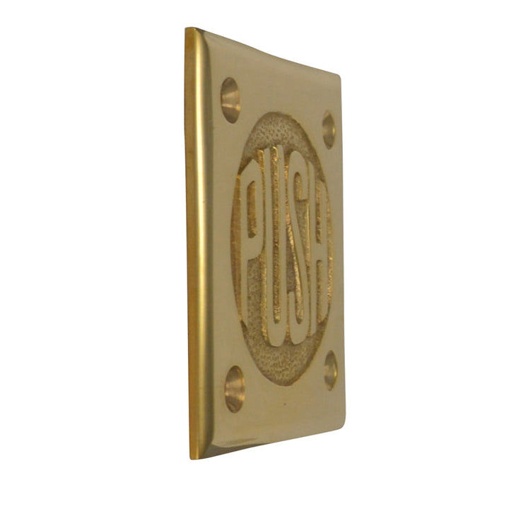 COPPER MOUNTAIN HARDWARE 2 3/4 Inch Brass Classic American "PUSH" Plate in Several Finishes
