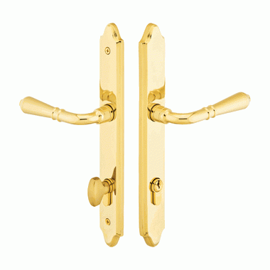 Solid Brass Concord Euro Keyed Style Multi Point Lock Trim (Polished Brass Finish) EMTEK
