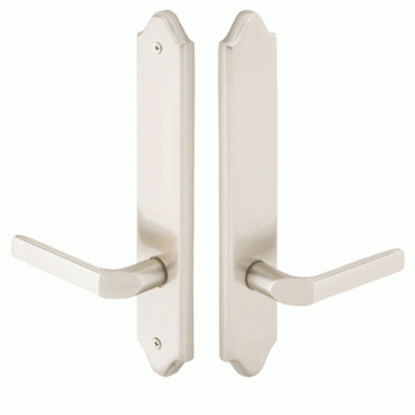 Solid Brass Concord Style Dummy Pair Multi Point Lock Trim (Brushed Nickel Finish) EMTEK