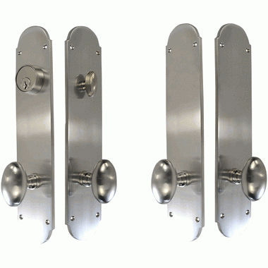 Traditional Oval Deadbolt Entryway Set (Satin Nickel) COPPER MOUNTAIN HARDWARE