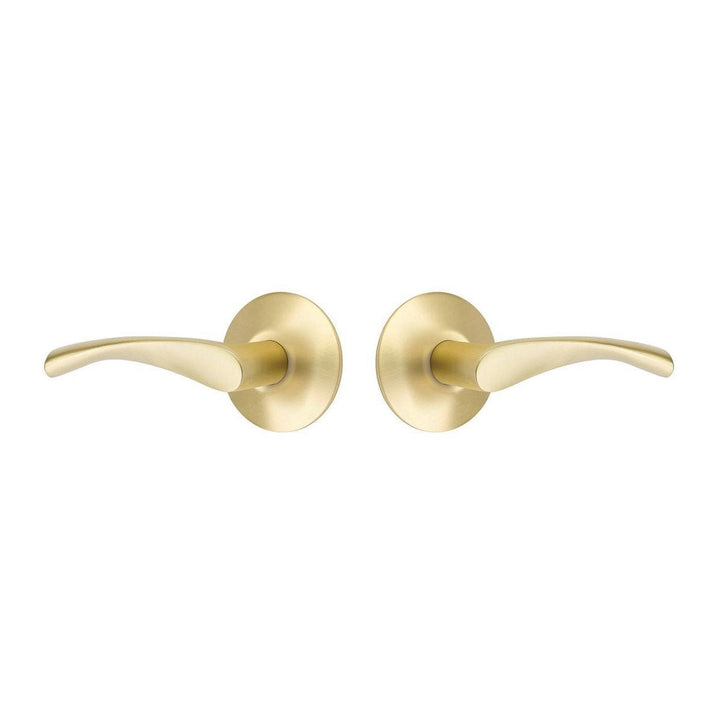 Emtek Solid Brass Triton Lever With Modern Rosette (Several Finish Options) EMTEK