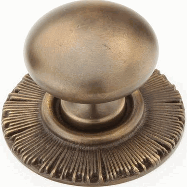 1 1/4 Inch Sunburst Round Cabinet Knob (Estate Dover Finish) SCHAUB