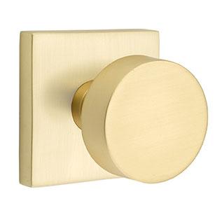 Emtek 510ROU Round Passage Door Knob Set from the Brass Modern Collection Flat Black Knobset Passage EMTEK