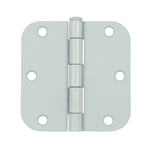 3 1/2 Inch x 3 1/2 Inch Steel Hinge (White Finish) DELTANA