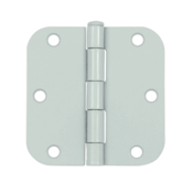 3 1/2 Inch x 3 1/2 Inch Steel Hinge (White Finish) DELTANA