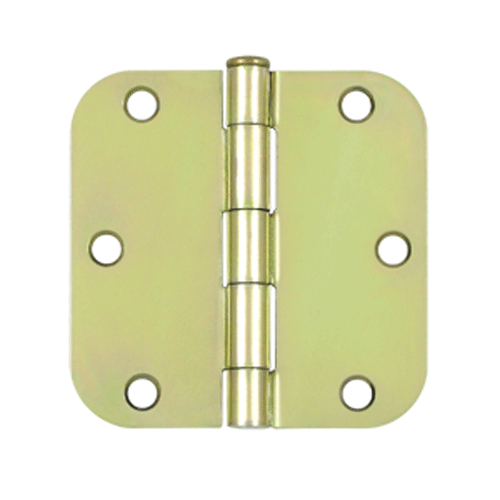 3 1/2 Inch x 3 1/2 Inch Steel Hinge (Zinc Dichromate Finish) DELTANA