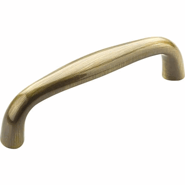 3 3/8 Inch (3 Inch c-c) Traditional Designs Cabinet Pull (Antique Brass Finish) SCHAUB