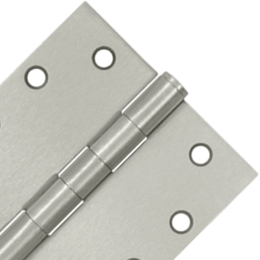 4 1/2 Inch x 4 1/2 Inch Heavy Duty Steel Hinge (Square Corner, Brushed Nickel Finish) DELTANA