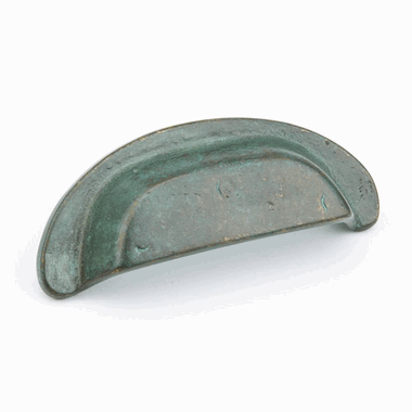 4 1/8 Inch (3 1/2 Inch c-c) Mountain Cup Pull (Verde Imperiale Finish) SCHAUB