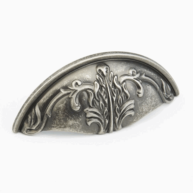 4 3/4 Inch (3 Inch c-c) Corinthian Cup Pull (Corinthian Silver Finish) SCHAUB