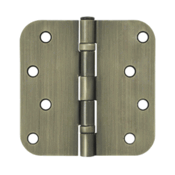4 Inch x 4 Inch Ball Bearing Steel Hinge (Antique Brass Finish) DELTANA