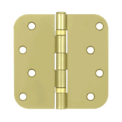 4 Inch x 4 Inch Ball Bearing Steel Hinge (Brushed Brass Finish) DELTANA
