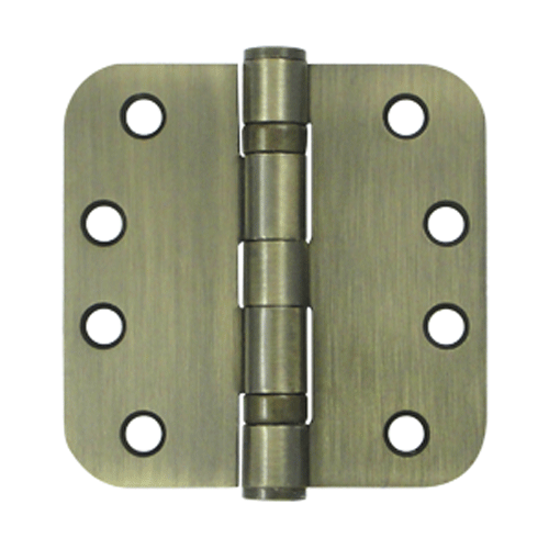 4 Inch x 4 Inch Heavy Duty Steel Hinge (Antique Brass Finish) DELTANA