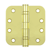 4 Inch x 4 Inch Heavy Duty Steel Hinge (Polished Brass Finish) DELTANA