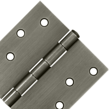 4 Inch x 4 Inch Square Corner Steel Hinge (Antique Nickel Finish) DELTANA