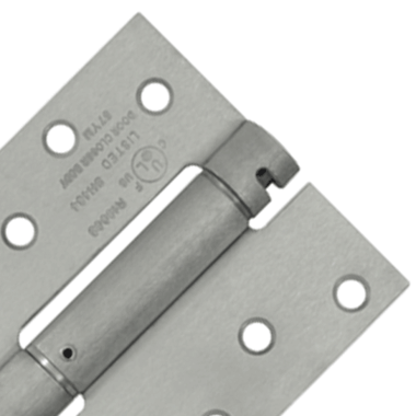 4 Inch x 4 Inch Stainless Steel Spring Hinge (Square Corner, Brushed Finish) DELTANA